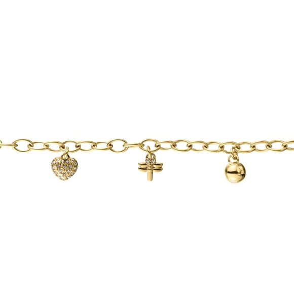 Dyrberg/Kern Senga bracelet with heart, dragonfly and ball charms - Picture 4 of 9